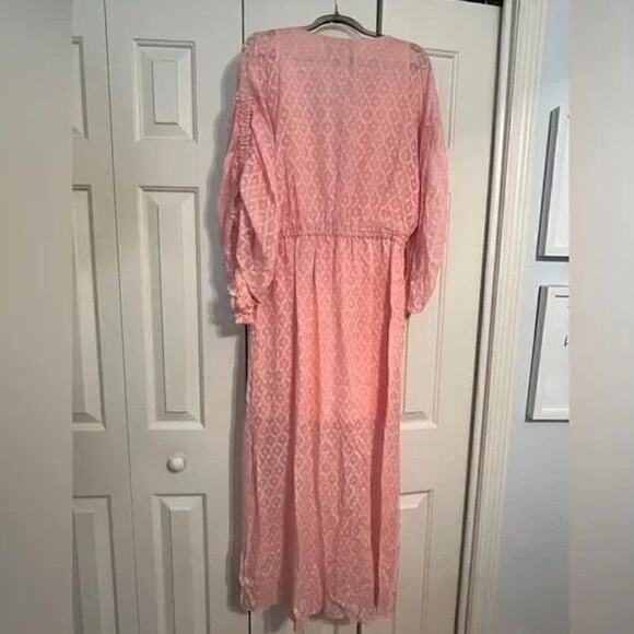 (60% OFF) Nwt Alice & Olivia Esmeralda Silk Blend Side Slit Midi Dress Medium - Picture 5 of 7